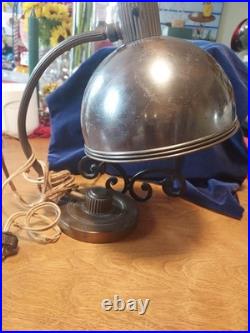 Vintage Copper Goose Neck Chase Art Deco Lamp