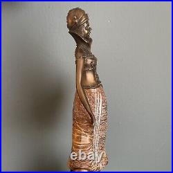 Vintage Dale Tiffany Sculpture Lamp Hand Blown Art Glass Woman Dancer 17