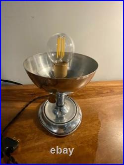 Vintage Deco Streamline Machine Age Frosted Globe Lamp