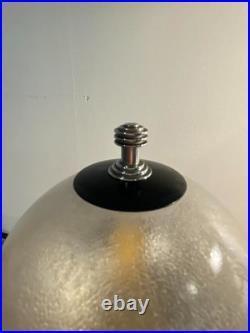Vintage Deco Streamline Machine Age Frosted Globe Lamp