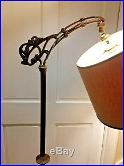 Vintage''EXPERT'' Art Deco Cast iron Bridge Lamp Floor Lamp 56