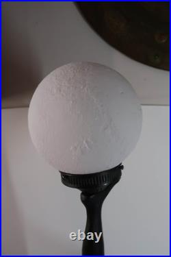 Vintage Erotica Art Deco Nude Lady / Woman Holding LED Moon Globe Accent Lamp Vintage Erotica Art Deco Nude Lady / Woman Holding LED Moon Globe Accent Lamp