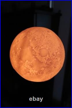 Vintage Erotica Art Deco Nude Lady / Woman Holding LED Moon Globe Accent Lamp