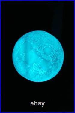 Vintage Erotica Art Deco Nude Lady / Woman Holding LED Moon Globe Accent Lamp