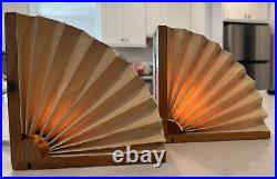 Vintage Fan Shade Lamps by Noah Slutsky Tested Works 70S MCM-ART DECO