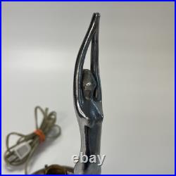 Vintage Figural Woman Sculpture Metal Lamp Art Deco Tested/Working