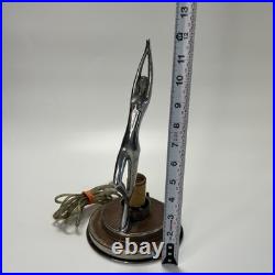 Vintage Figural Woman Sculpture Metal Lamp Art Deco Tested/Working