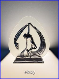 Vintage Frankart Style Art Deco Nude Dancer Lamp Original Frosted Glass Works