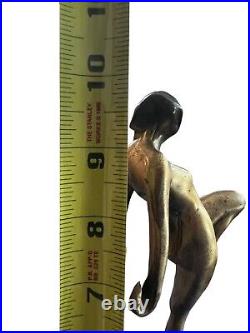 Vintage Frankart Style Flapper Girl Brass Lamp Art Deco Elegance Elegant & Rare