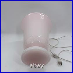 Vintage French Pink Opaline Cased Glass Tulip Table Lamp Art Deco Style 12