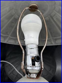 Vintage Frosted Glass Art Deco Desk Table Lamp 10