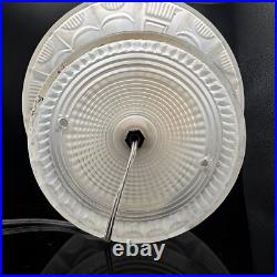 Vintage Frosted Glass Art Deco Desk Table Lamp 10