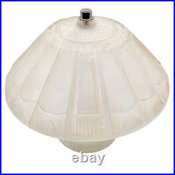 Vintage Frosted Glass Art Deco Desk Table Lamp 10