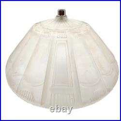 Vintage Frosted Glass Art Deco Desk Table Lamp 10