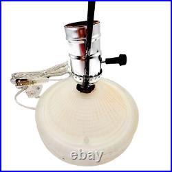 Vintage Frosted Glass Art Deco Desk Table Lamp 10