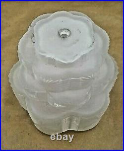 Vintage Frosted Glass Art Deco Skyscraper Ceiling Hanging Lamp Shade