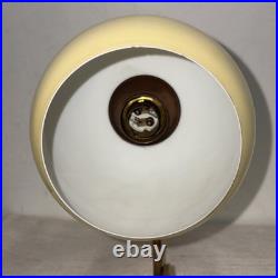 Vintage German Art Deco Table Lamp with White Opaline Glass Shade