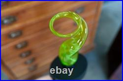 Vintage Green Plasma Light Art Deco Lady Sculpture Table Lamp Lightning Art