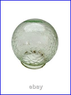 Vintage Green Uranium Glass Brain Ball Globe Art Deco Lamp Shade