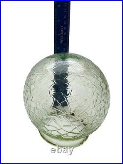 Vintage Green Uranium Glass Brain Ball Globe Art Deco Lamp Shade
