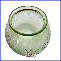 Vintage Green Uranium Glass Brain Ball Globe Art Deco Lamp Shade