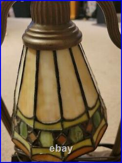 Vintage Harp Style Lamp, Shade Art Deco, Desk Lamp, Bankers Lamp