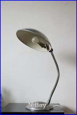 Vintage Industrial Art Deco UFO Saucer Desk Lamp by ERPE Belgium