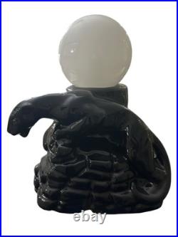 Vintage Italian Art Deco Black Panther Lamp Ball Lamp
