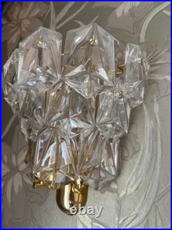 Vintage Kinkeldey Wall Sconces Pair (2 PIECES) CRYSTAL Great Condition 1970