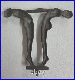 Vintage L&L WMC Loevsky Loevsky Art Deco Figural Dancer Lamp #9914, needs glass