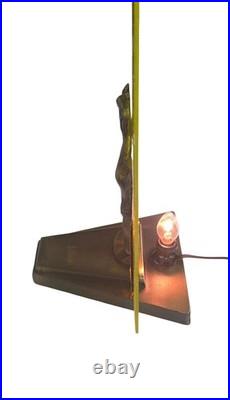 Vintage L&L WMC Loevsky Loevsky Art Deco Figural Dancer Lamp #9914, needs glass