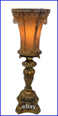 Vintage Lamp Art Deco 16 Light MCM Ornate Table Accent Tested