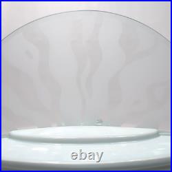 Vintage Leviton Sea Shell Lamp 12x16 Frosted Glass Ceramic Ocean Light Art Deco