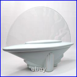 Vintage Leviton Sea Shell Lamp 12x16 Frosted Glass Ceramic Ocean Light Art Deco Vintage Leviton Sea Shell Lamp 12x16 Frosted Glass Ceramic Ocean Light Art Deco