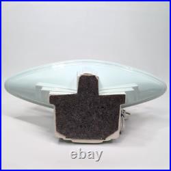 Vintage Leviton Sea Shell Lamp 12x16 Frosted Glass Ceramic Ocean Light Art Deco