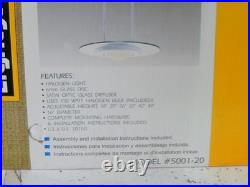 Vintage Lightstyles Pendant Light MCM Flying Saucer Art Deco Halogen 5001 NIB