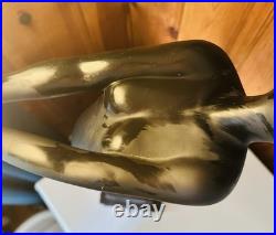 Vintage MCM Black Art Deco Nude Naked Lady Table Lamp