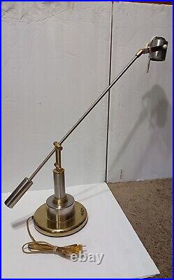 Vintage MCM Counter Balance Brass Lamp Art Deco