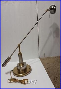 Vintage MCM Counter Balance Brass Lamp Art Deco