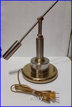Vintage MCM Counter Balance Brass Lamp Art Deco