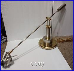 Vintage MCM Counter Balance Brass Lamp Art Deco