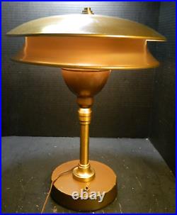Vintage Machine Age Industrial Design Art Deco Guardsman Desk Lamp 17.5x13.5
