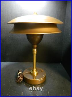 Vintage Machine Age Industrial Design Art Deco Guardsman Desk Lamp 17.5x13.5