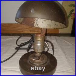 Vintage Machine Age Metal Table Lamp Markel Co 30's Works Original Finish, Plug