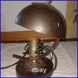 Vintage Machine Age Metal Table Lamp Markel Co 30's Works Original Finish, Plug