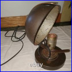 Vintage Machine Age Metal Table Lamp Markel Co 30's Works Original Finish, Plug