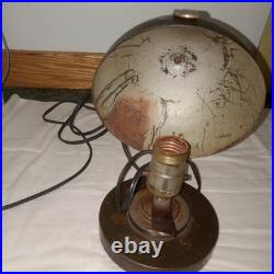 Vintage Machine Age Metal Table Lamp Markel Co 30's Works Original Finish, Plug