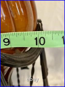 Vintage Maitland Smith Hot Air Balloon Lamp 19 Inch Tall 10 Inch Wide Amber