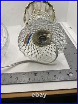 Vintage Michelotti Holland Cut Glass 18 Crystal Boudoir Lamp Works 50C-910H
