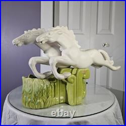 Vintage Mid-Century Art Deco ROYAL-HAEGER Double Stallion Horse TV Accent Lamp
